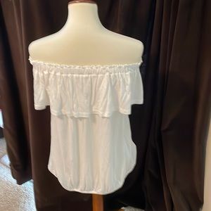 White off shoulder top